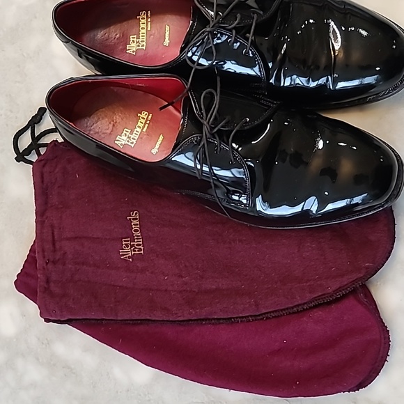 Vintage Allen Edmonds Black Patent Spencer Dress Shoes sz 10 EEE - Picture 6 of 6